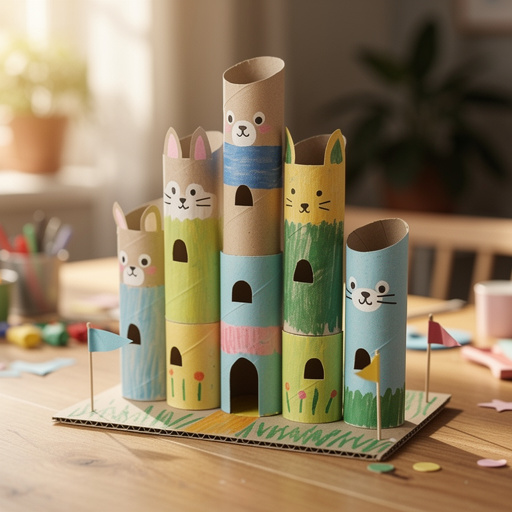 Cardboard Tube Critter Castles
