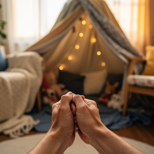 Epic Indoor Fort Building held in hand