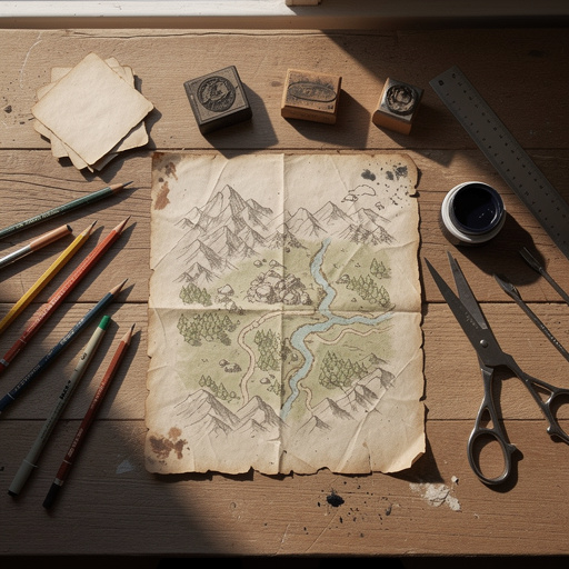 Multiple Adventure Map Creation Kit crafts from above