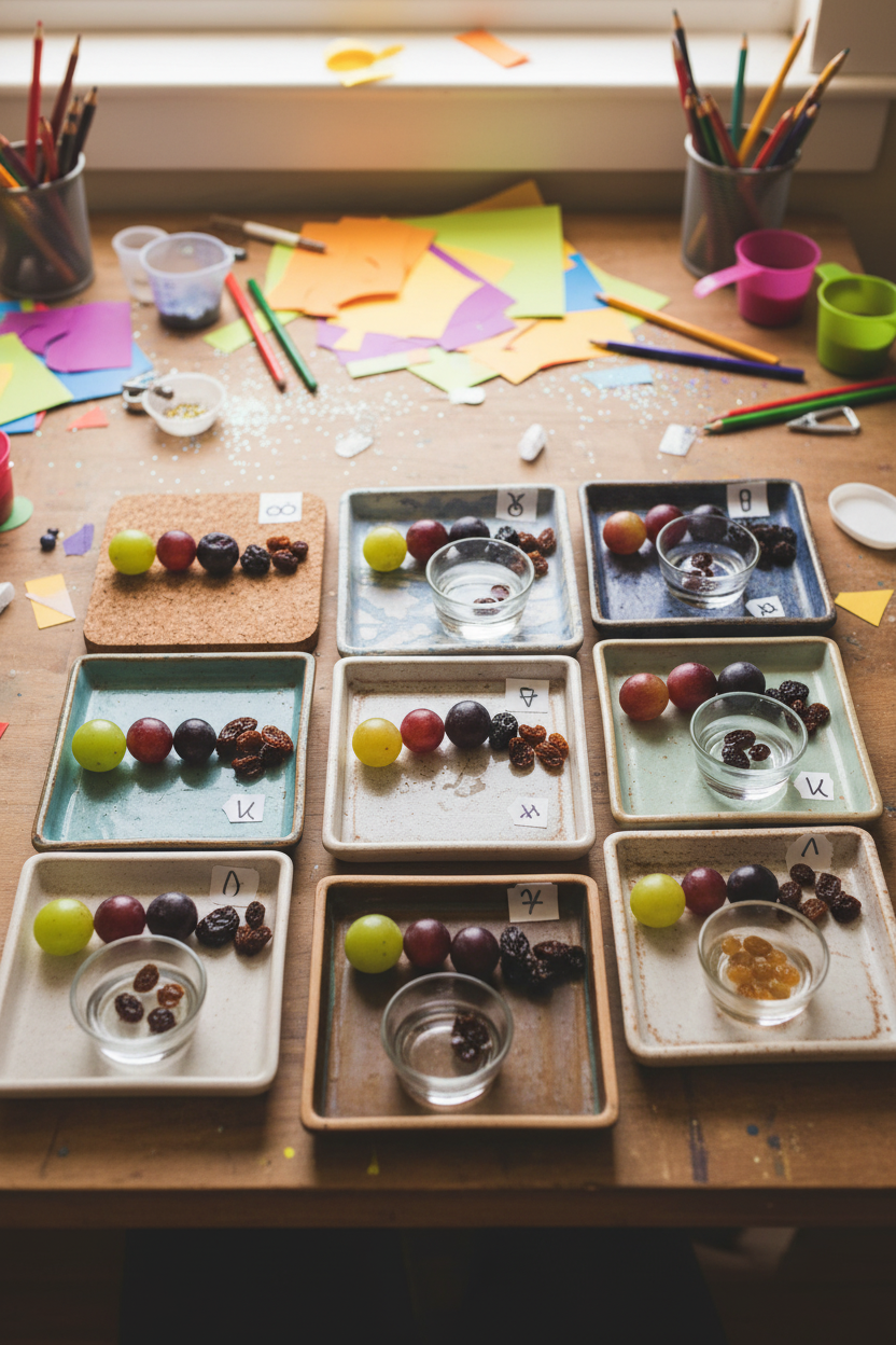 Multiple Grape to Raisin Density Change crafts from above