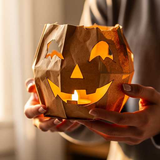 Spooky Paper Lanterns held in hand