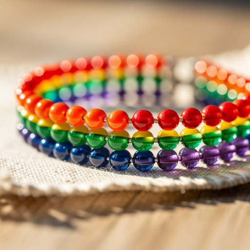 Rainbow Stretch Bead Bracelets