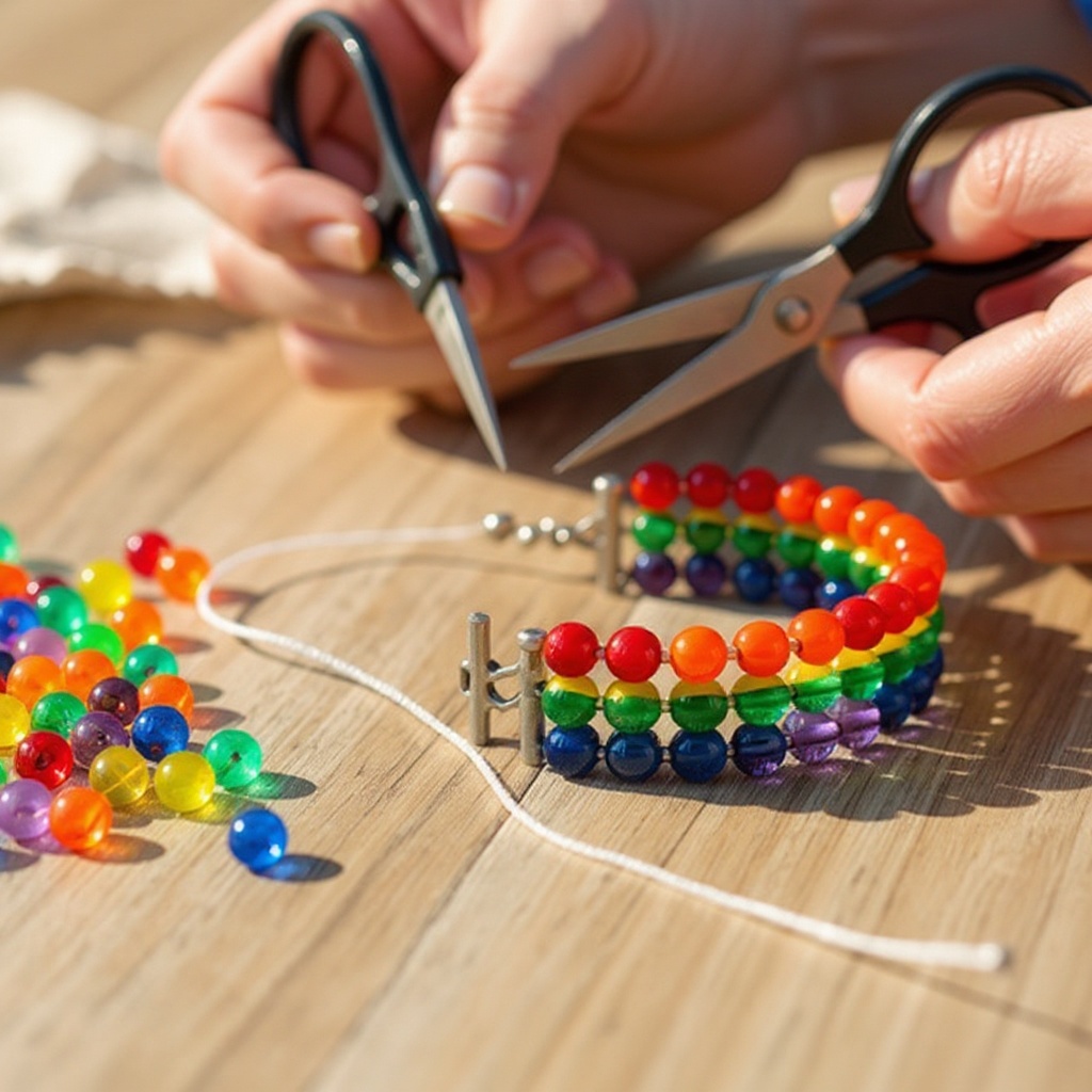 Step 1: Cut a piece of elastic cord approximately 10 inches long. This will give you eno