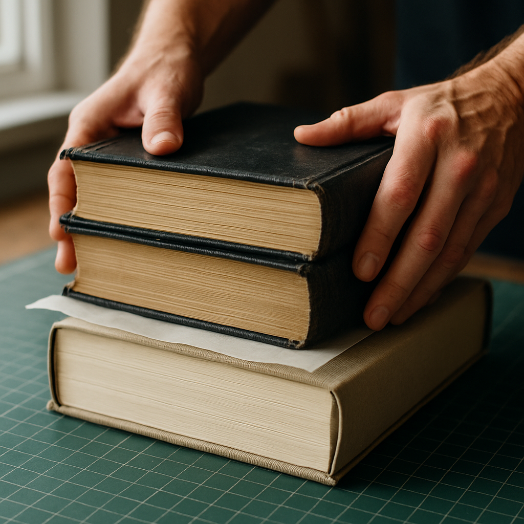 Step 3: Step 3: Seal the Edges. Close the book firmly, ensuring the glued edges are pres