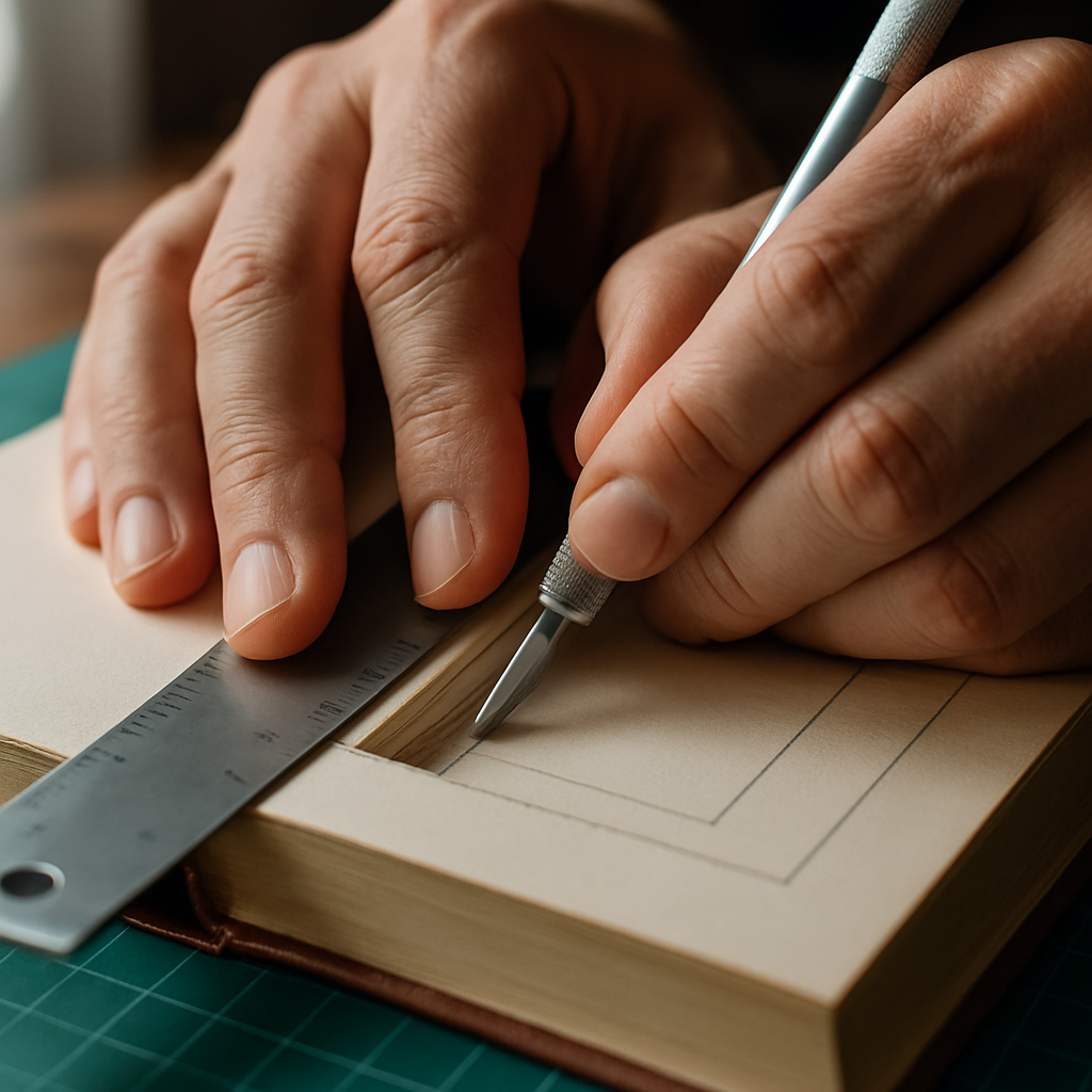 Step 7: Step 7: Deepen the Cuts - Layer by Layer. Go back to your first cut (spine edge)