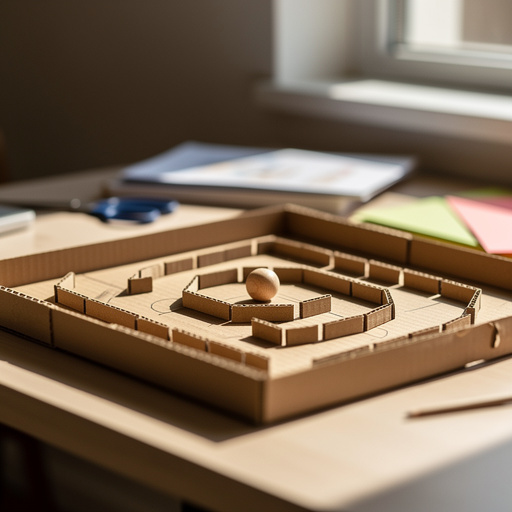 Cardboard Path Finder Game