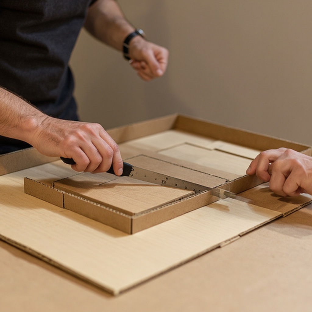 Step 1: **Prepare Your Game Board Canvas:** Begin by selecting your large piece of sturd