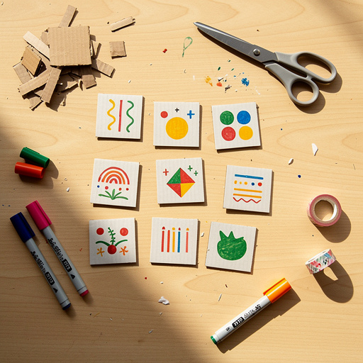 Multiple DIY Memory Match Game crafts from above