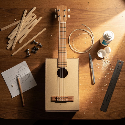 Multiple Resonant Box Guitar Craft crafts from above