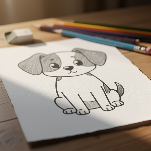 Simple Dog Drawing Tutorial