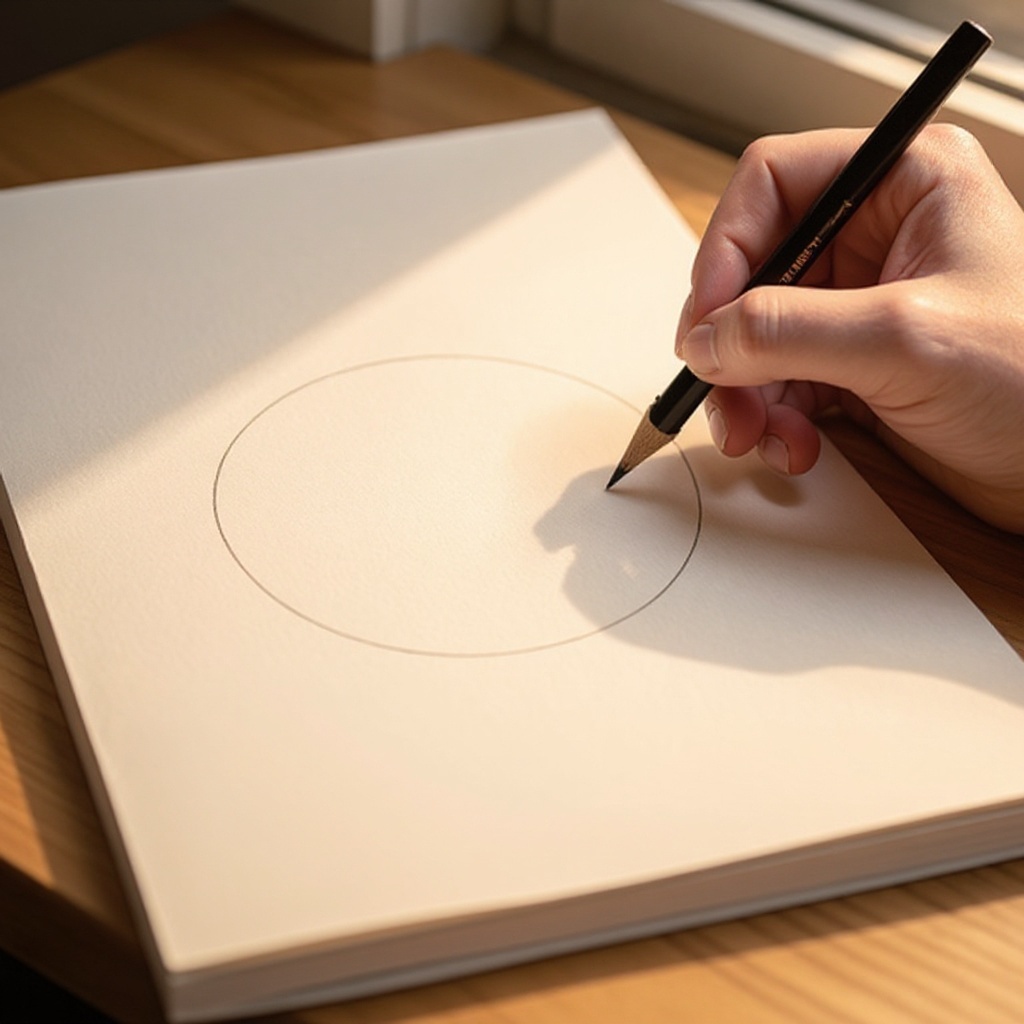Step 1: Lightly draw a circle on your paper. This will be the basic shape of the head, r
