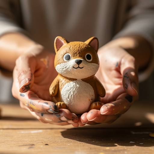 Whimsical Labubu Character Sketch held in hand