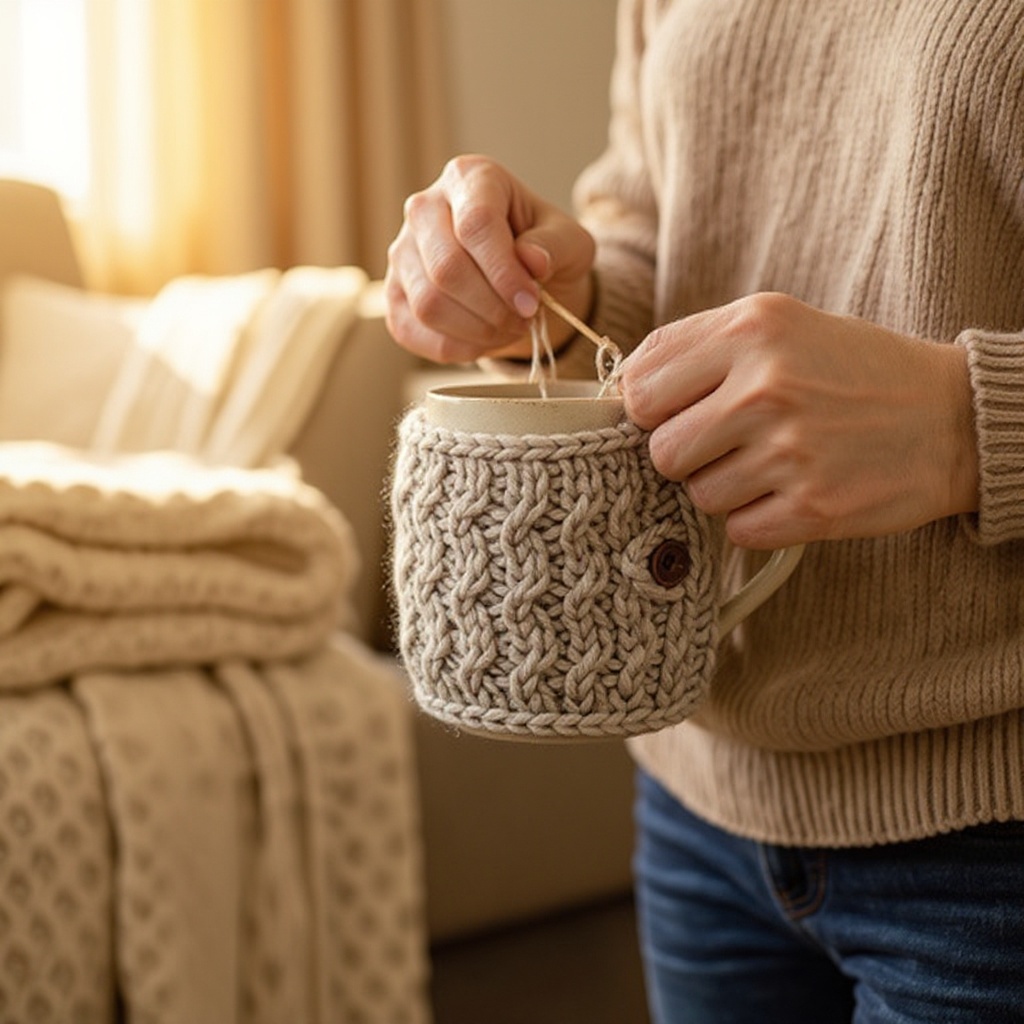 Step 5: Continue knitting every row (this is called the Garter stitch) until your piece 