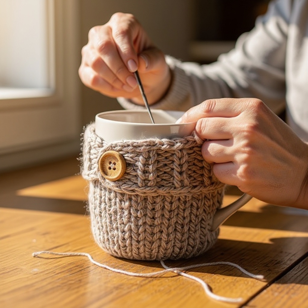 Step 12: Repeat step 11 until only one stitch remains on your right needle. Cut the yarn,
