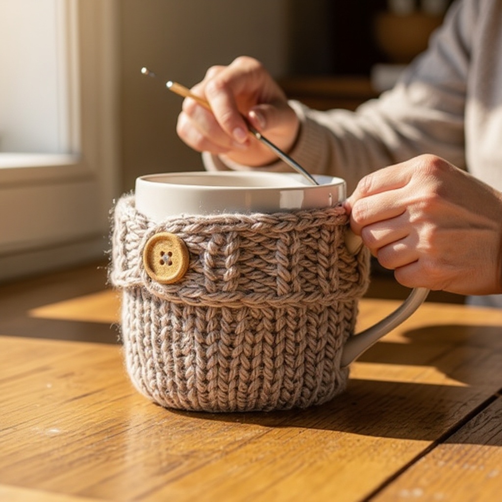 Step 8: Continue knitting row after row, always transferring the needle with stitches to