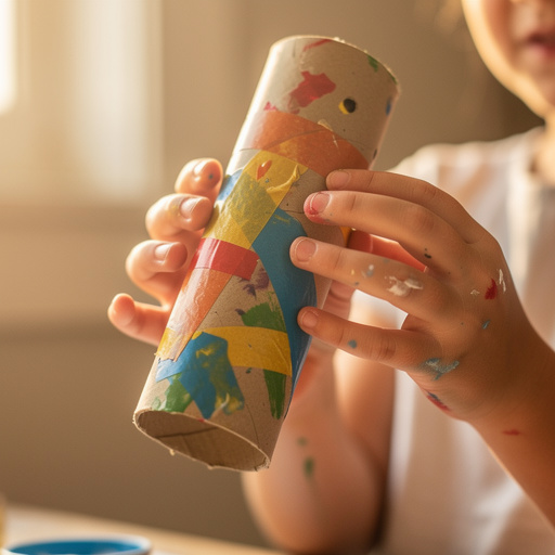 Paper Roll Rainmaker held in hand