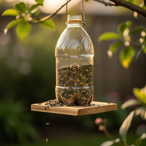 Recycled Bottle Bird Feeder