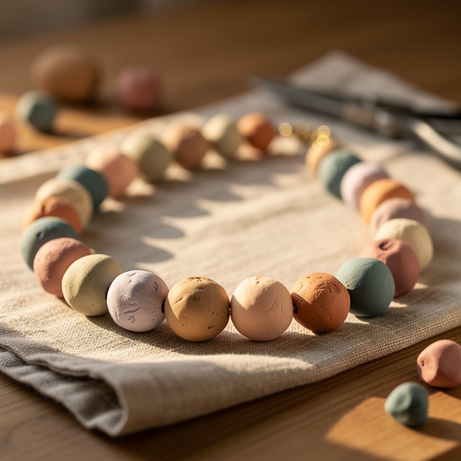 Clay Bead Statement Necklace