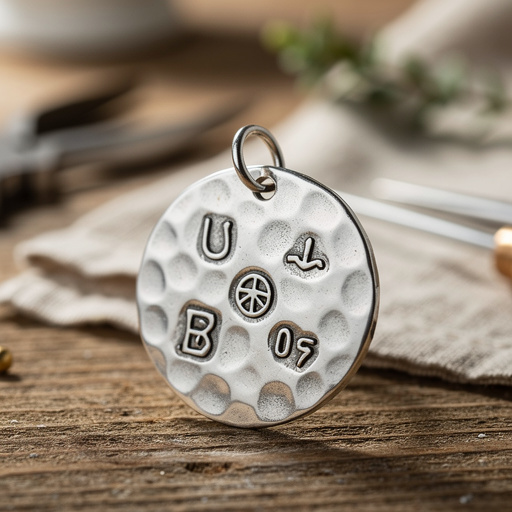 Hammered Metal Stamped Charms