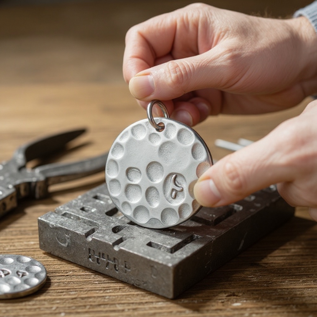 Step 7: Repeat steps 3-6 for each letter or number you want to stamp, spacing them evenl