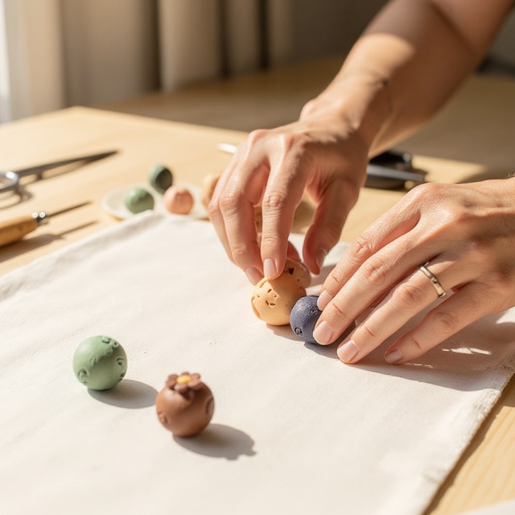 Step 3: For beads: Roll a small piece of clay into a ball of your desired size.