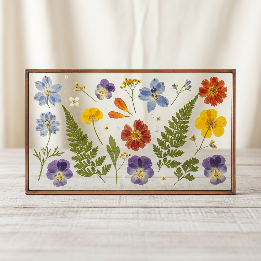 Pressed Flower Glass Art