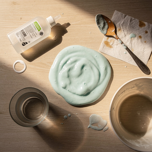 Multiple Simple Glue and Water Slime crafts from above