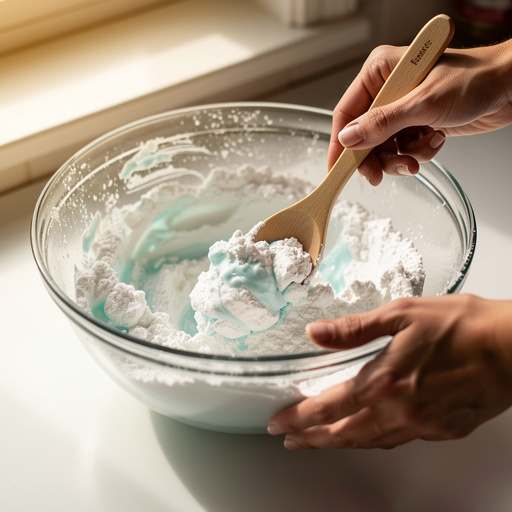 Step 4: Begin mixing the ingredients with a spoon or spatula. At this initial stage, the