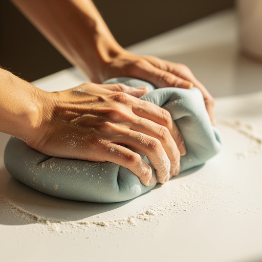 Step 6: Once the mixture starts to clump and becomes difficult to stir with a utensil, i