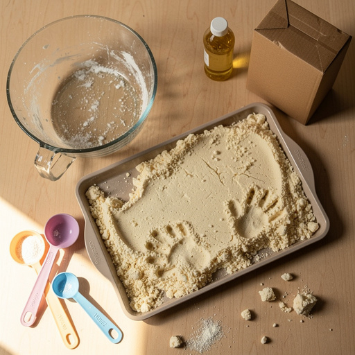 Multiple Cornstarch Cloud Dough crafts from above