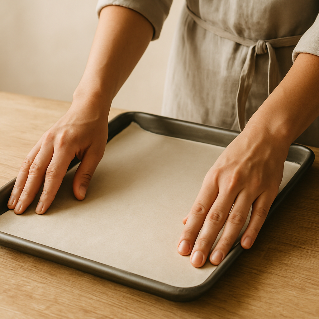 Step 1: Preheat your oven to 400°F (200°C) and line your large rimmed baking sheet with 