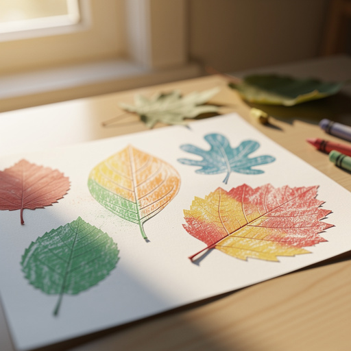 Preschool Leaf Rubbing Art