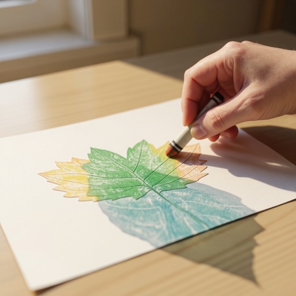 Step 6: Gently hold the paper in place with one hand, applying light pressure to keep it