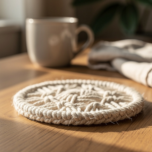 Simple Macrame Knot Coasters