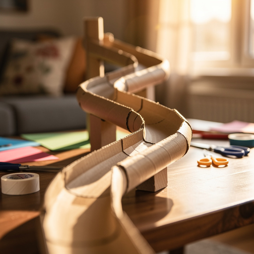 Cardboard Tube Gravity Track