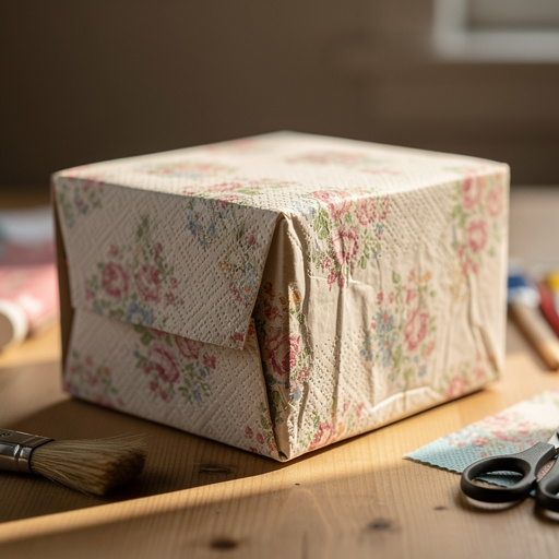 Paper Napkin Decorated Boxes
