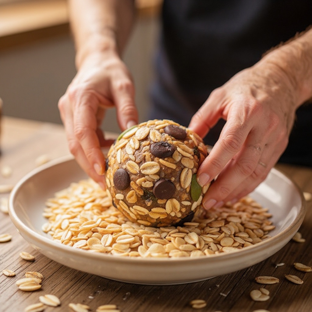 Step 1: In a large mixing bowl, combine the 2 cups of rolled oats. Ensure you are using 