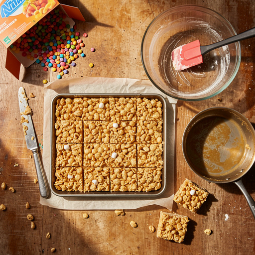 Multiple No-Bake Cereal Treat Bars crafts from above