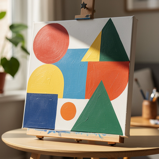 Simple Shape Acrylic Painting