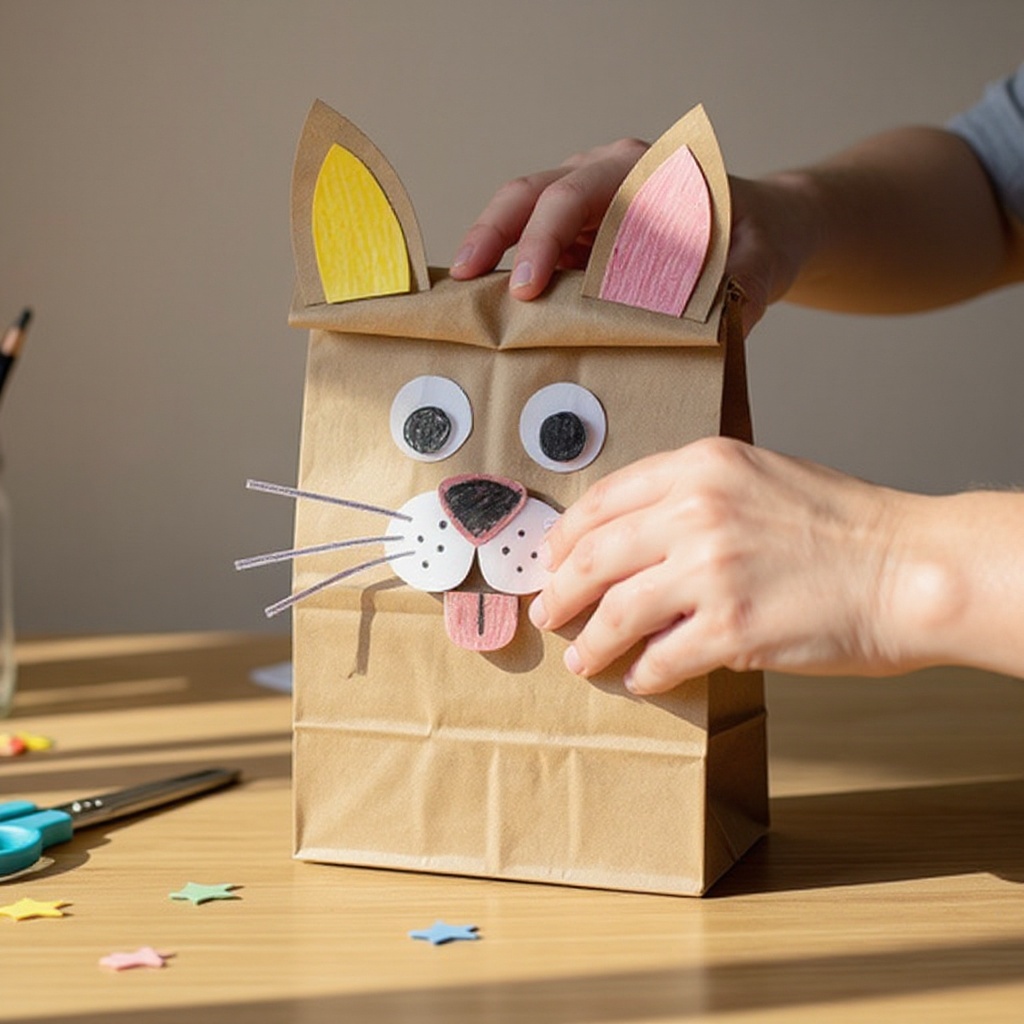 Step 1: Begin by selecting your paper bag and orienting it so the opening is at the top 