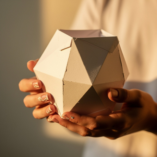 Geometric Paper Lanterns held in hand
