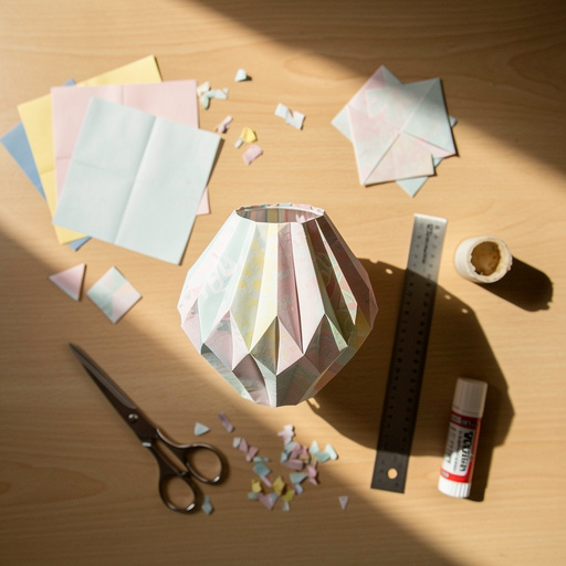 Multiple Origami Paper Lanterns crafts from above