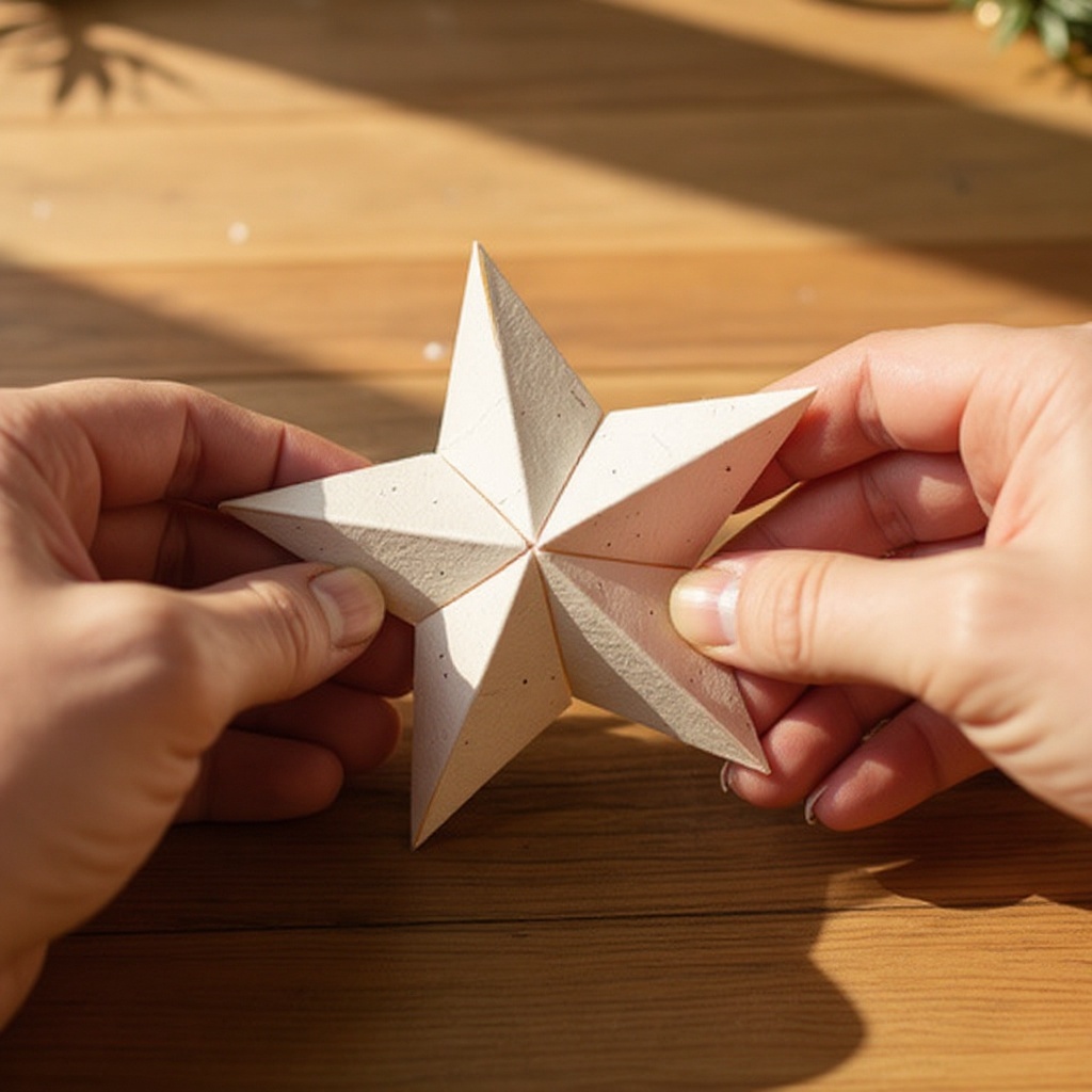 Step 4: Unfold the triangle. Fold it in half diagonally again, the other way. Crease wel