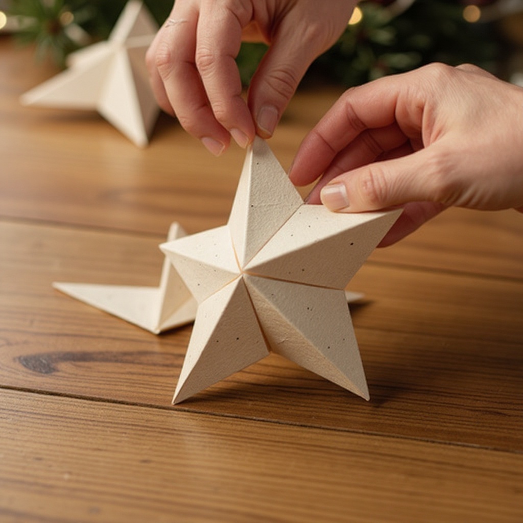 Step 10: Apply glue to the inside of one flap and press it onto the adjacent flap, securi