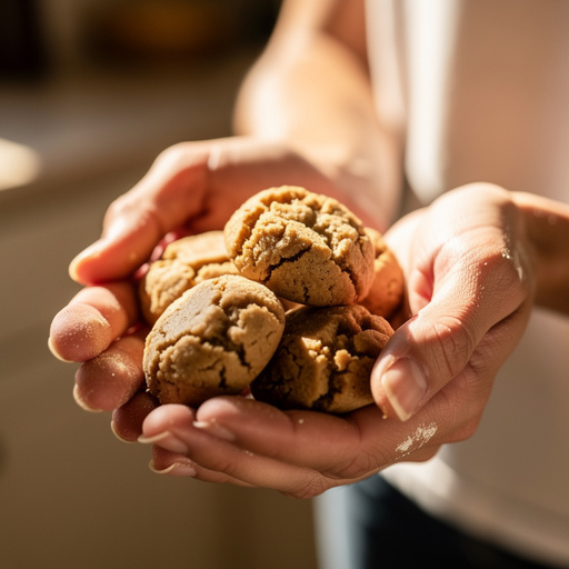 3-Ingredient Peanut Butter Drops held in hand