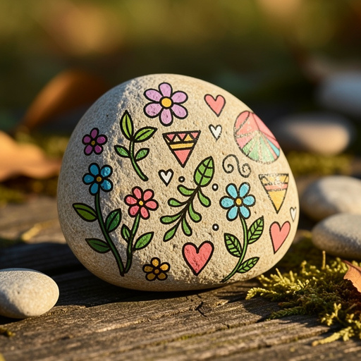 Permanent Marker Painted Rocks