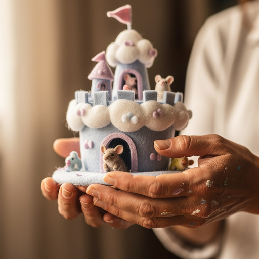 Cozy Critter Cloud Castle held in hand