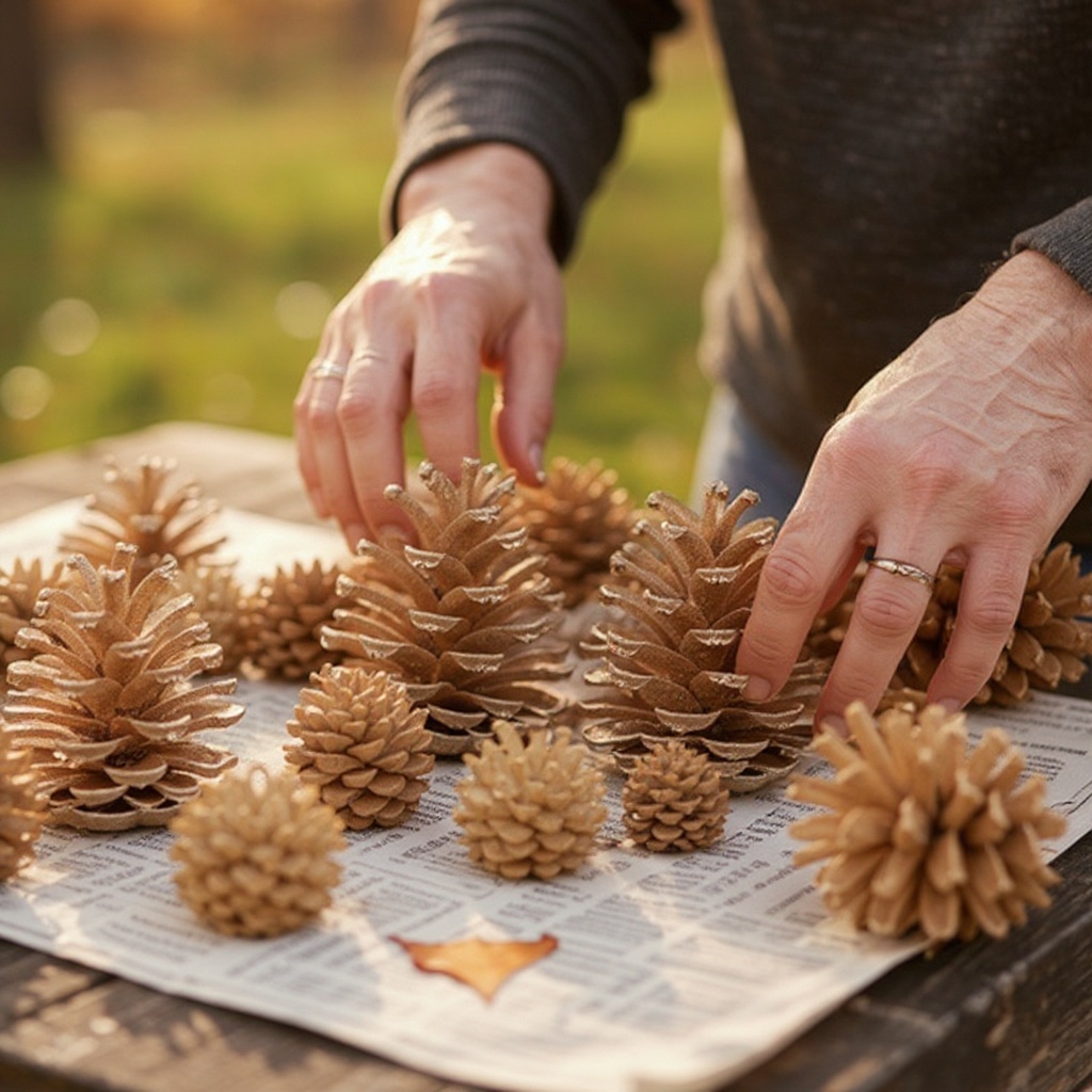 Step 1: Gather your clean and completely dry pinecones. Ensure there are no insects or d