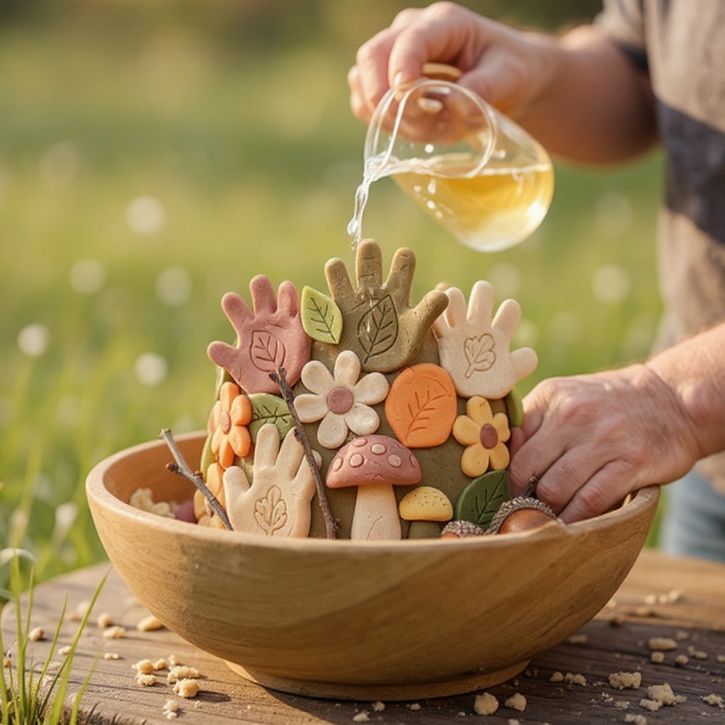 Step 3: Gradually pour in 1.5 cups of water while stirring until a dough forms.