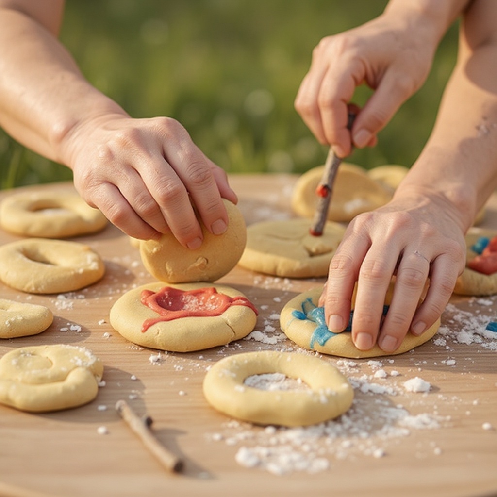 Step 5: If using food coloring, divide the dough into portions and knead in a few drops 